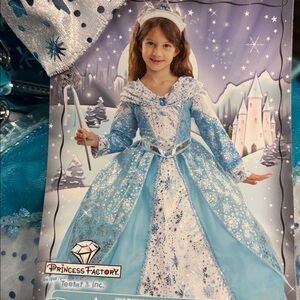 Kid's Teetot & Co Enchanting Blue Princess Costume - Size Medium - 5/6